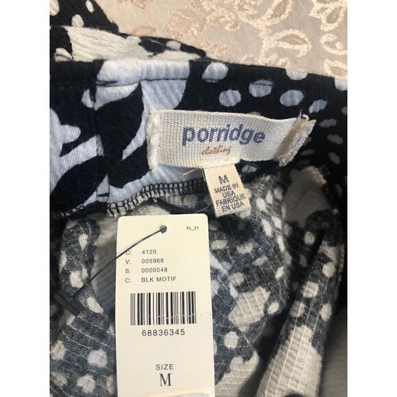Brand New Anthropologie Porridge Ruched Knit Black & White Mini Skirt Medium - Picture 4 of 13
